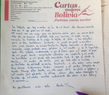 Cartas de Mujeres Bolivia 3