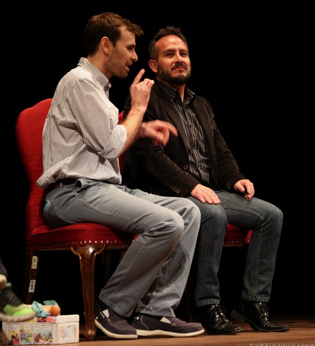 Juan Luis Granato con un espectador-actor