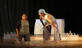 Una de las puestas en escena del joven elenco sucrense &quot;Fantasmático&quot;