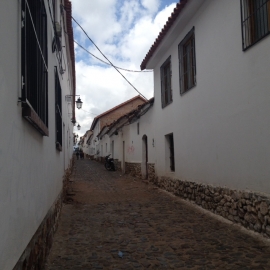 La calle Potosí en el casco viejo de Sucre.