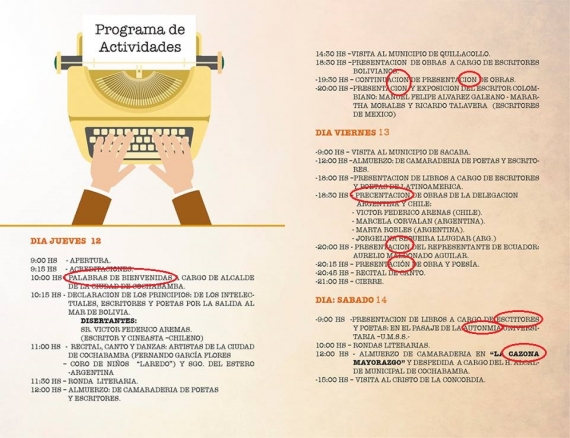 "Horrores" ortográficos y ausencia de autores nacionales en encuentro literario cochabambino