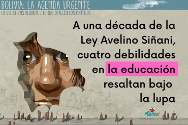 A una década de la Ley Avelino Siñani, cuatro debilidades en la educación resaltan bajo la lupa