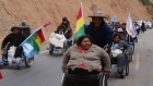 Marchistas durante la primera semana de caravana a La Paz.