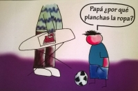 Postal creada para la campaña Repensando las paternidades.