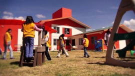 Jardín del Hogar &quot;Bicentenario&quot;, ubicado en el barrio de Mallasa en La Paz FOTO: GAMLP
