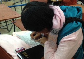 Estudiante de Ingeniería de Alimentos de la Unibol.
