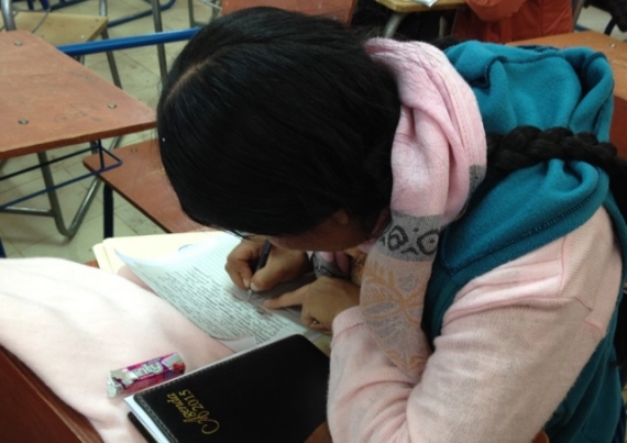 Estudiante de Ingeniería de Alimentos de la Unibol.