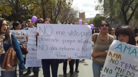 Mujeres marchan en septiembre del 2014 para pedir alto a la violencia contra la mujer FOTO: Iblin Linarez