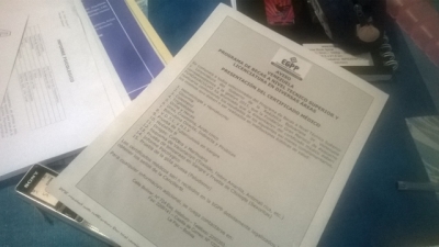 Imagen del formulario de requisitos que los jovenes bolivianos deben cumplir para postular a las Becas del ALBA FOTO: Carla Hannover