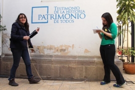 Lil (izquierda) y Katherine (derecha) midiendo el CEDIB.